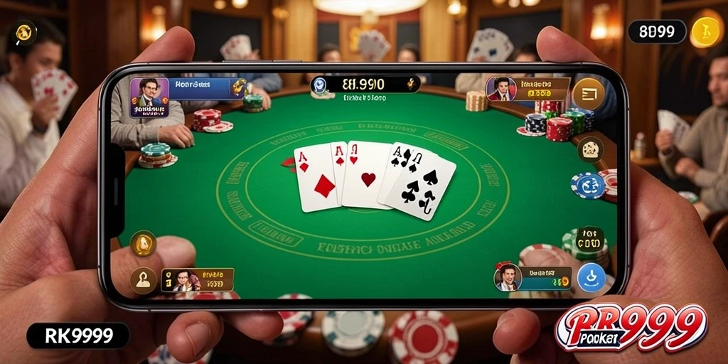 Screenshot gameplay RR999 menampilkan keseruan permainan Poker yang penuh strategi.