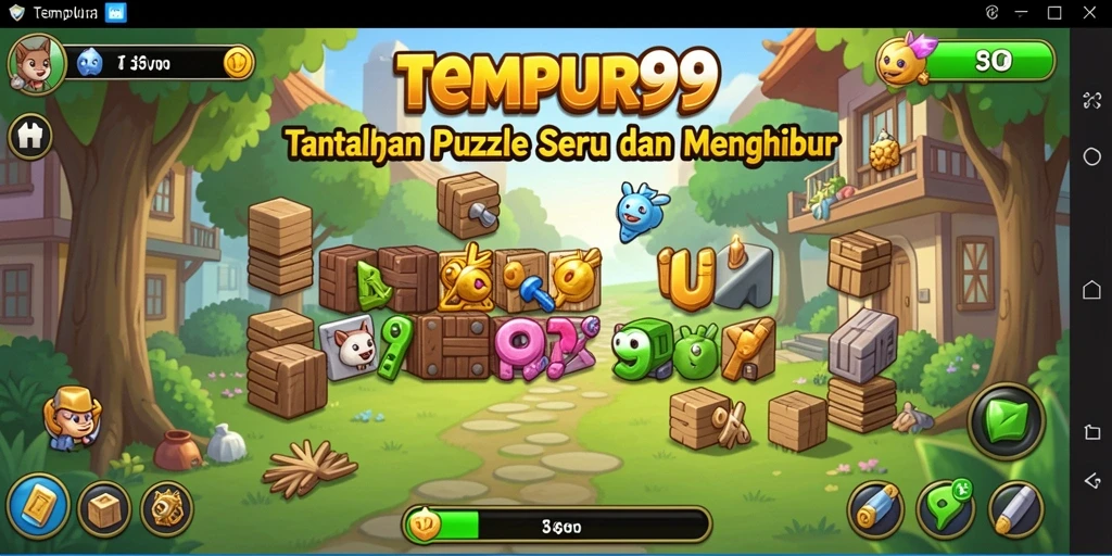 Gambaran gameplay TEMPUR99 yang menampilkan serangkaian tantangan Puzzle.